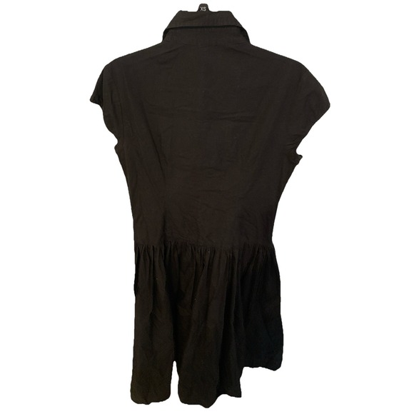 Normakamali black dress, size M, cotton, buttons down the front. - Picture 3 of 4